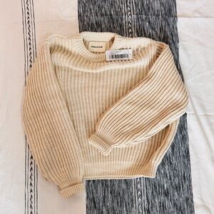 Misha and Puff Fisherman Sweater Marzipan